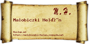 Malobiczki Helén névjegykártya